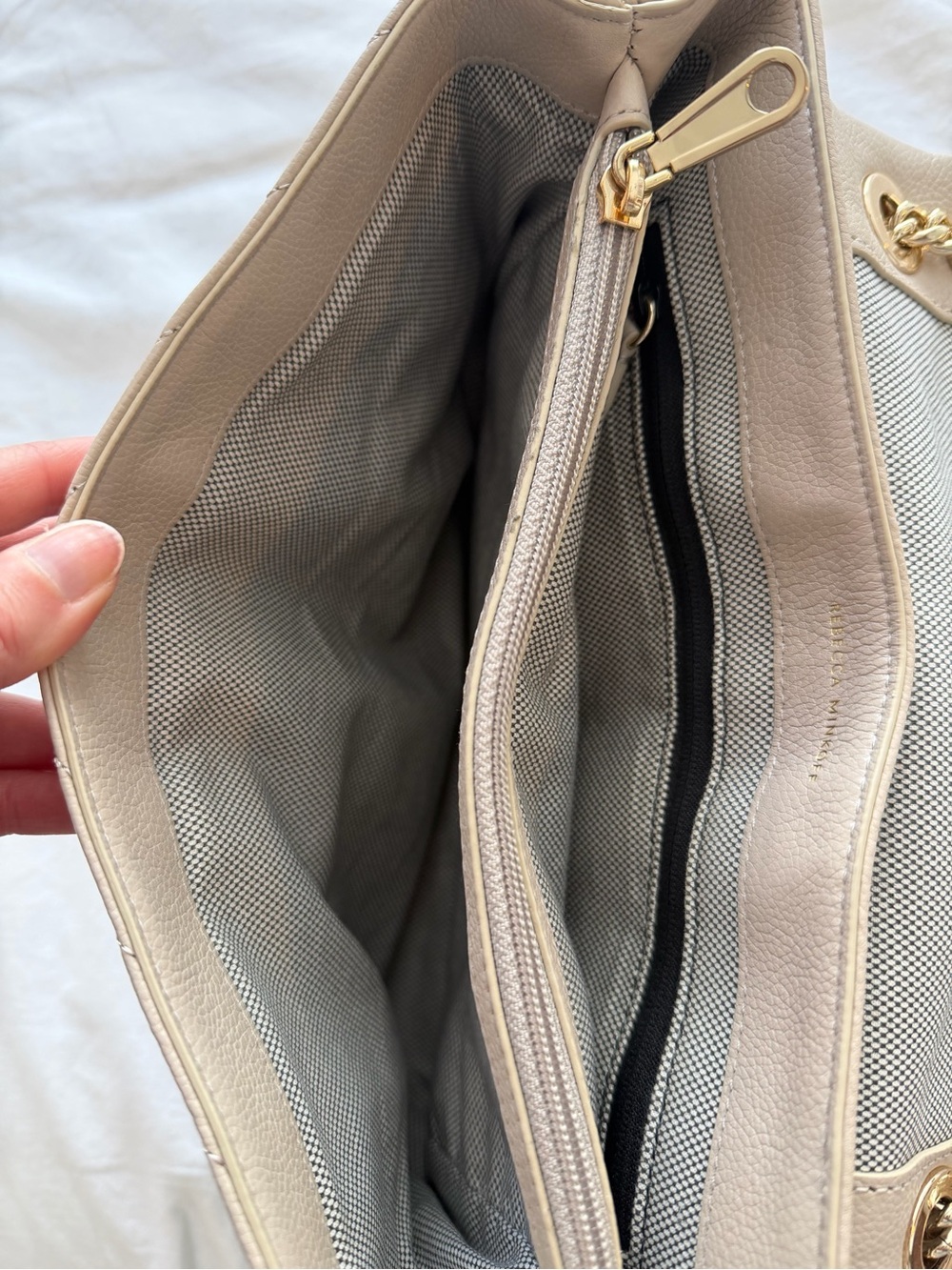 Rebecca Minkoff Cream Quilted Shoulder Bag - Picture 5 of 6